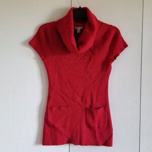 NY&Co Cowl-Neck Tunic with Decorative Pockets